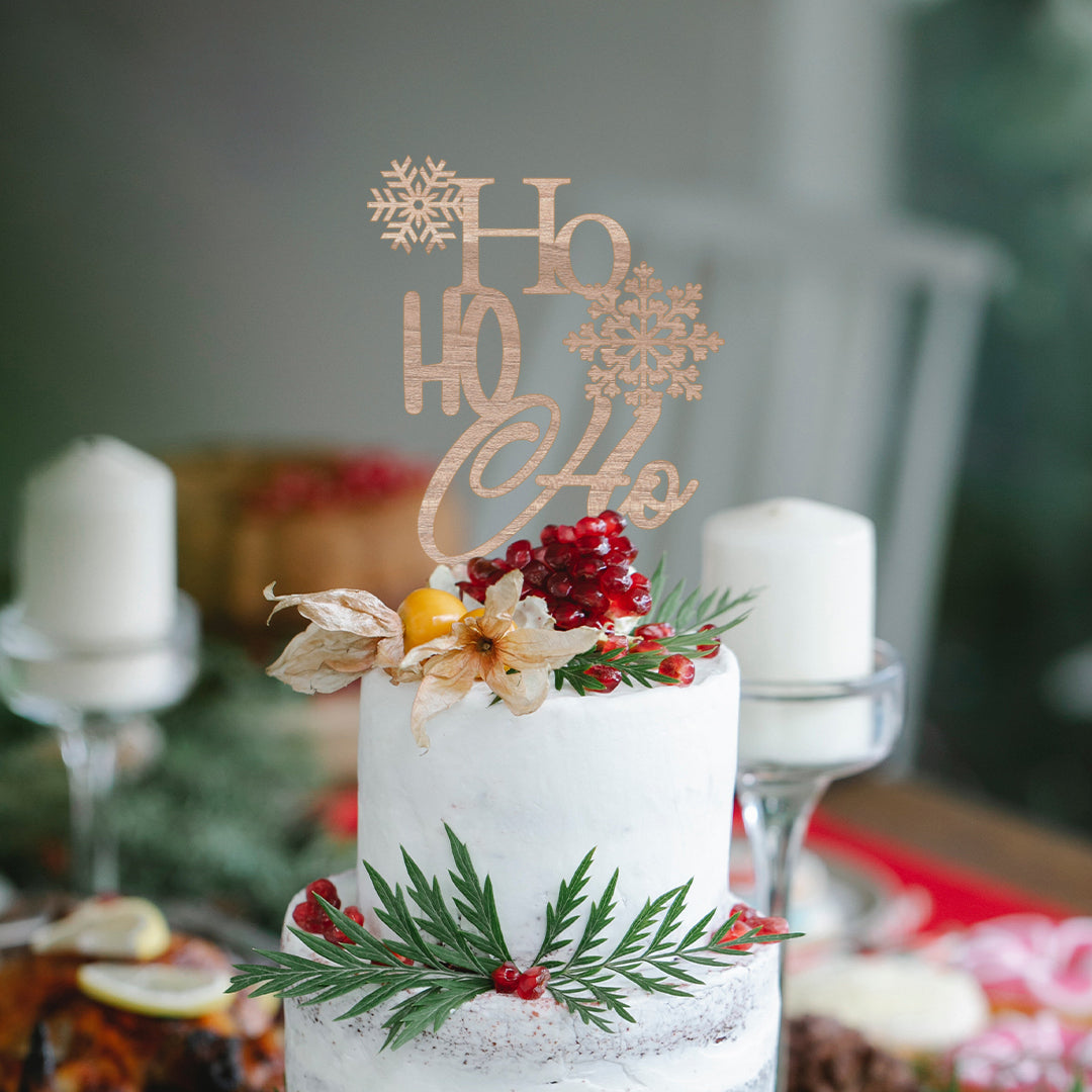 Cake Topper "Natale" fiocchi di neve CT098